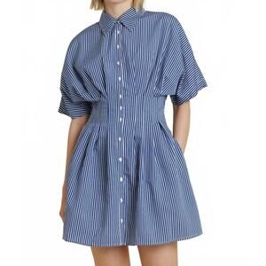 NEW AUREUM celeste mini dress in blue